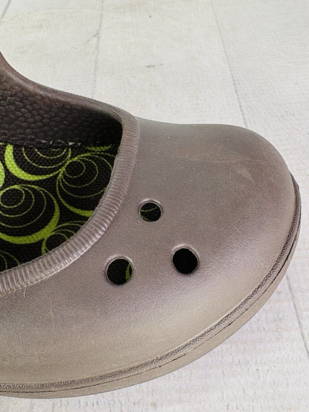 Crocs Women FRANCES Brown Slip On Wedge Closed Toe Mary Jane Comfort Shoes Sz 8 - Picture 13 of 16